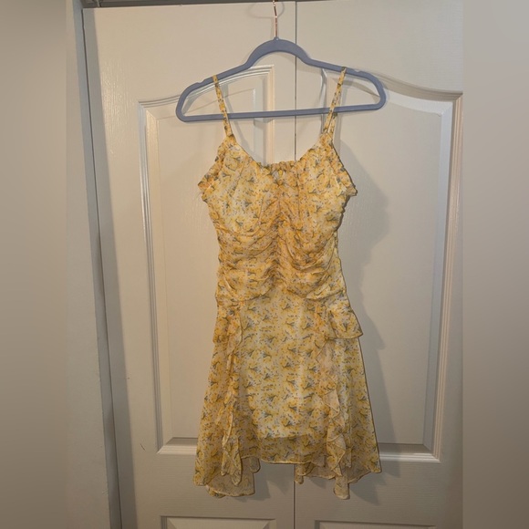 Fashion Nova Yellow Floral Mini Dress - Picture 3 of 4